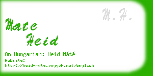 mate heid business card